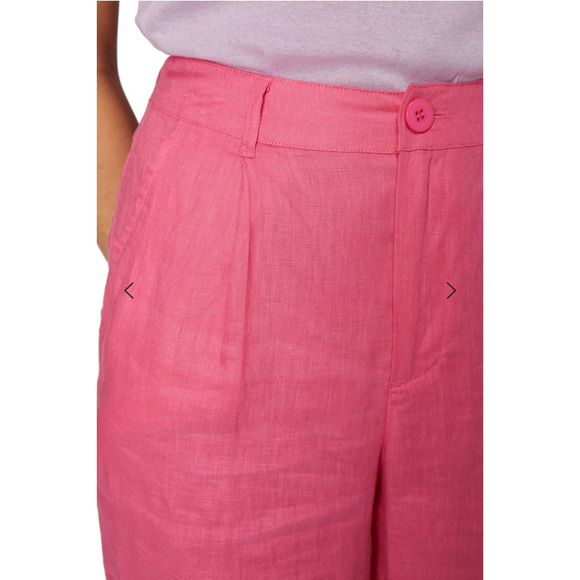 Gormon Women's 8 Pink August Linen Pleated Straight Lagenlook Artsy Pants NWT - Picture 4 of 7